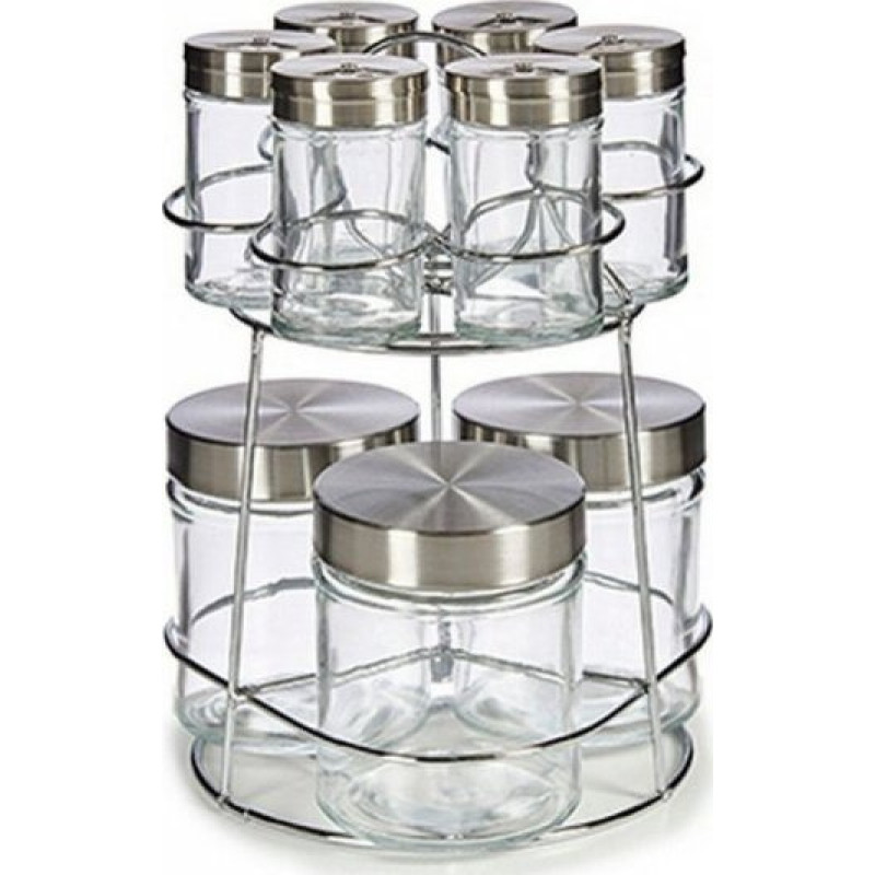 Vivalto Pojemnik na Przyprawy Vivalto Ze wsparciem Metal (17 x 24,5 x 17 cm) (9 Części)