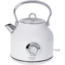 Adler | Kettle with a Thermomete | AD 1346w | Electric | 2200 W | 1.7 L | Stainless steel | 360&deg; rotational base | White