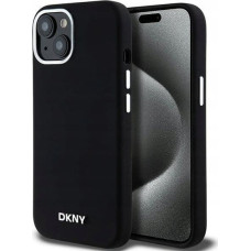 Dkny DKNY Liquid Silicone Small Metal Logo MagSafe - Etui iPhone 15 / 14 / 13 (czarny)