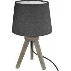 Atmosphera Lampa stołowa Atmosphera Lampa stołowa MINI GRIS, drewniane n&oacute;żki, 30 cm