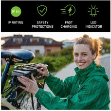 Qoltec 50333 Szybka Ładowarka do roweru skutera elektrycznego 36V 42V 2A 5.5x2.5 wodoodporna +kabel zasilający