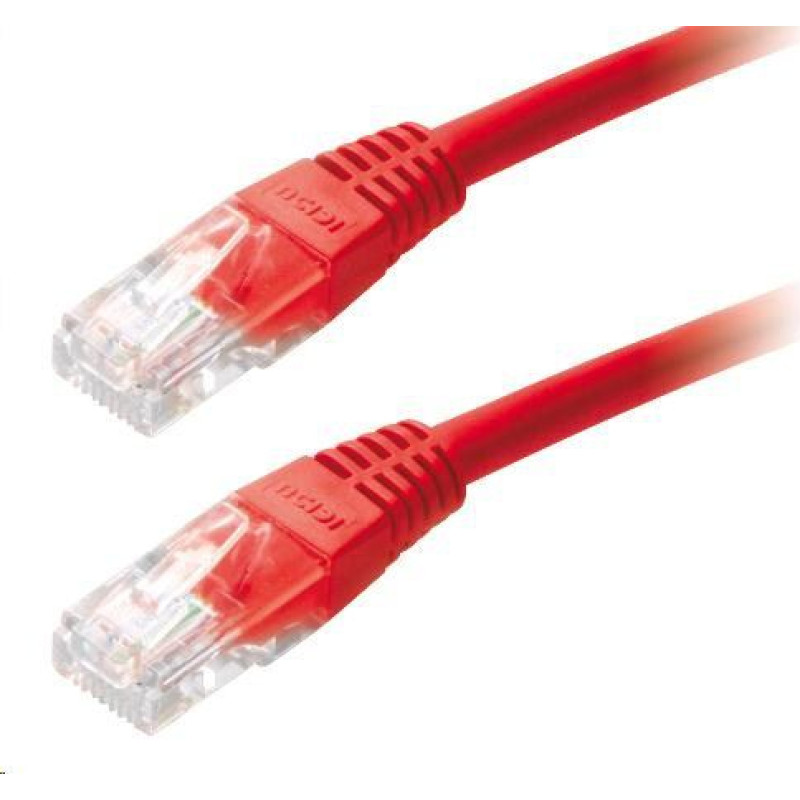 Lynx Cs Patchcord, Cat5E, UTP, 0.5m, czerwony (PK-UTP5E-005-RD)