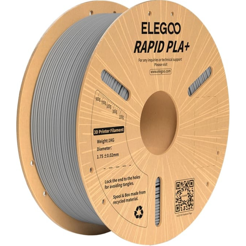 Elegoo Rapid PLA+ Filament (Gray)