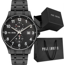 Paul Lorens Zegarek męski czarny elegancki na bransolecie Paul Lorens GHOST PL20002B-1A5