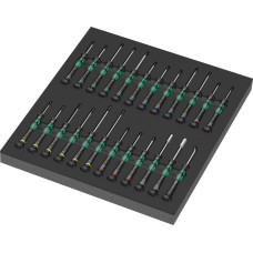 Wera 9715 foam insert Kraftform Micro Set 1 9715, screwdriver black/green, for Tool Rebel workshop trolley