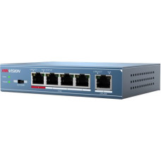 Hikvision | Switch | DS-3E0105P-E | Unmanaged | Desktop | 10/100 Mbps (RJ-45) ports quantity 4 | Gigabit Ethernet (copper) ports quantity 1 | Power over Ethernet (PoE) ports quantity 4 | Power supply type  51V DC, 1.25A