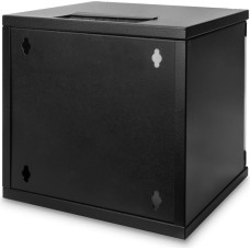 Digitus wall-mounted enclosure 254 mm (10") - 312 x 300 mm (W x D), black IT cabinet, 6U