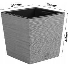 Prosperplast Doniczka na kwiaty Donica niska Furu DFS240 Szara