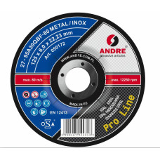 Andre TARCZA DO SZLIFOWANIA METALU 125 x 6,0mm METAL/INOX PRO LINE 95A30QBF
