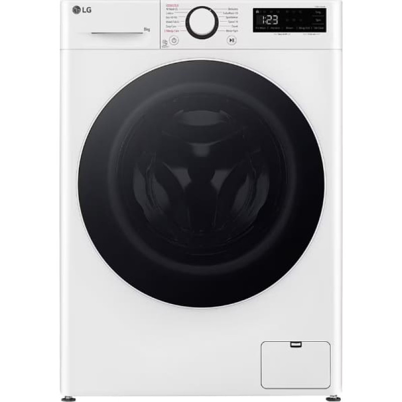 LG | Washing Machine | F2WR508S0W | Energy efficiency class A | Front loading | Washing capacity 8 kg | 1200 RPM | Depth 47.5 cm | Width 60 cm | LED | Steam function | Direct drive | White