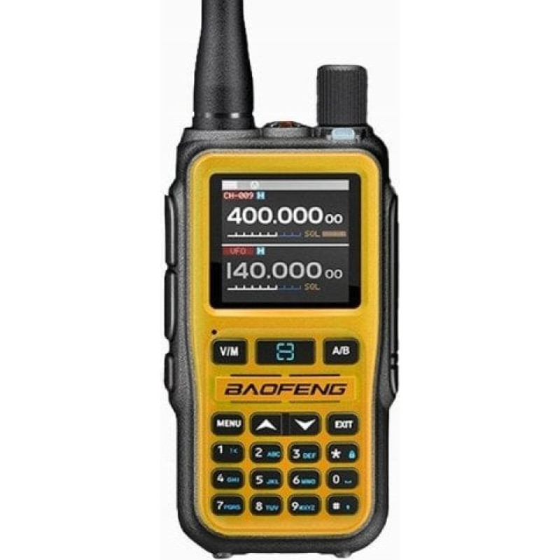 Baofeng Kr&oacute;tkofal&oacute;wka Baofeng UV-5R EU MINI USB-C Bluetooth VHF UHF Pasmo Lotnicze Orange (antena 15cm)