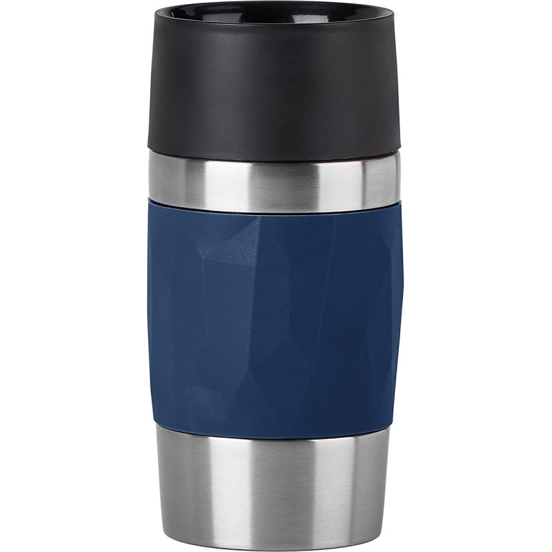 Emsa Travel Mug Compact thermal mug 0.3 liters (dark blue, screw cap)