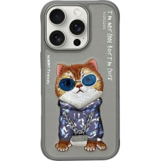 Uniq Nimmy iPhone 16 Pro 6.3" case gray/grey Glasses Cool Cat