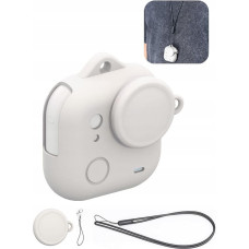 Puluz Etui Silikonowe Case Osłona Futerał Do Insta360 Go Ultra + Dekielek I Smycz / Pu786w / Biały