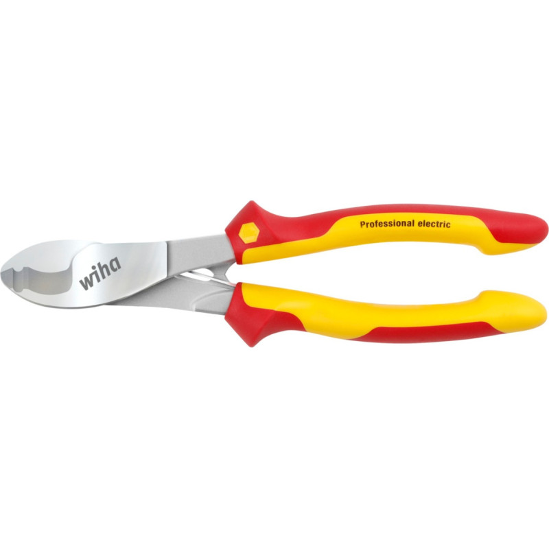 Wiha cable cutter Professional electric, cutting pliers (red/yellow, with opening spring)