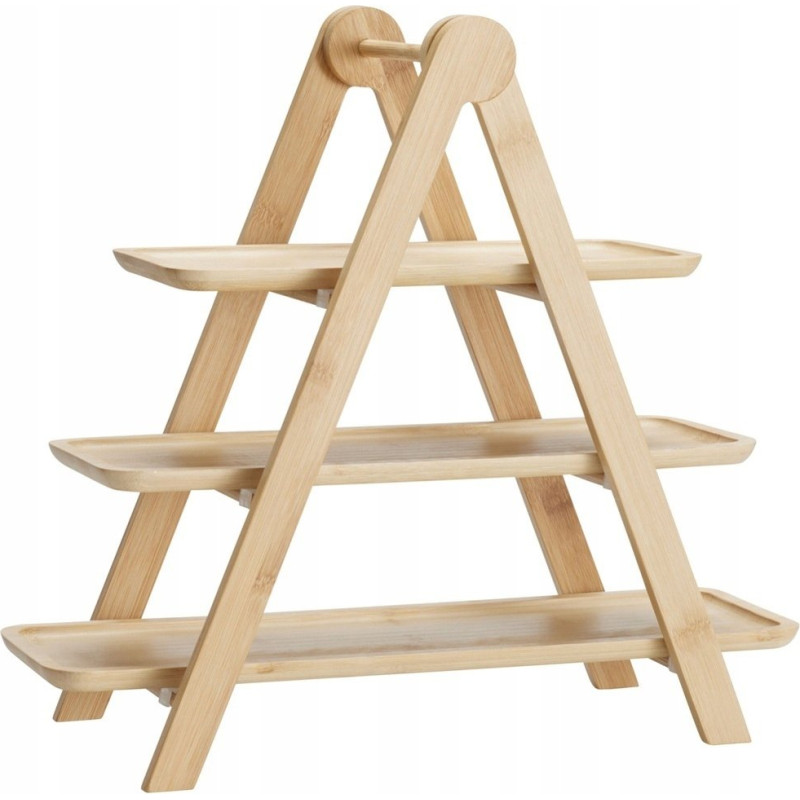 Lumarko Trzypoziomowa patera na przekąski FLUX, bamboo, 43 x 18 x 39 cm