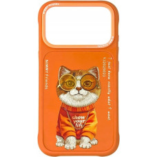 Nimmy Etui Cool Cat do iPhone 17 Pro Max pomarańczowy