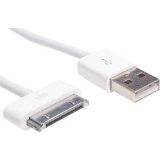 Akyga USB cable Akyga USB-A - Apple 30-Pin 1 m White (AK-USB-08)
