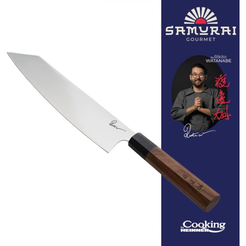 Chef's knife Gyuto 23cm SAMURAI GOURMET ebony and walnut handle HR-EVI-R23 HEINNER