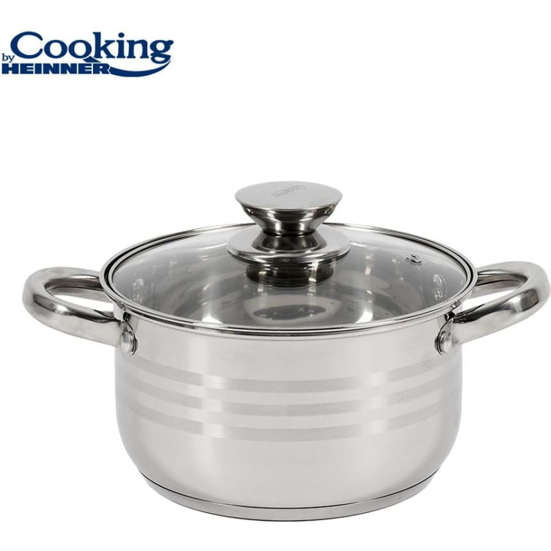 Pot stainless steel with teflon coating 3.6L 20x12.5cm HR-JX-S20 HEINNER