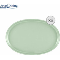 Ceramic serving plates 2pcs 30x20cm YVONNE HR-WDF-Y302 HEINNER