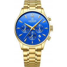 Giewont Zegarek Męski Giewont Chronograph Sapphire Złoto Niebieski GW6310-B5