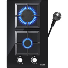 Iseasy MGBG-312S2C dual-zone glass gas stove (square)
