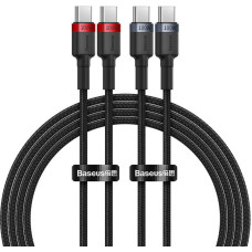 Baseus Cable Baseus Cafule USB-C to USB-C 100W,2m, 2psc (Red Black, Grey Black)