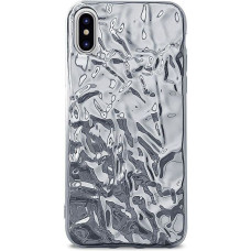 Puro Etui Glam Metal Flex Cover iPhone X silver