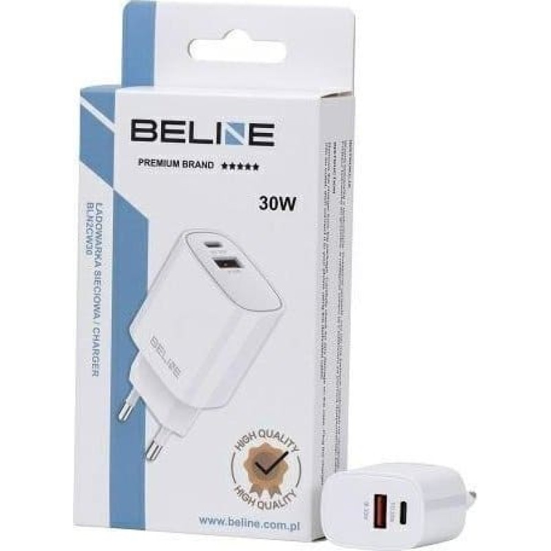 Beline Loader Beline Network charger 30W GAN USB-C + USB-A, white