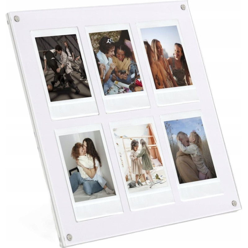Loveinstant Ramka LoveInstant Ramka Stojąca Na 6 Zdjęć Do Fuji Instax Mini 12 40 11 9 8 7 Evo Liplay Link / Biały