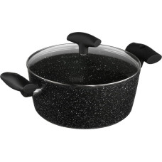 5Five Garnek aluminiowy z powłoką marmurową &Oslash; 24 cm + pokrywka