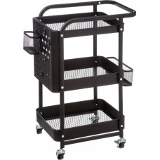 5Five W&oacute;zek kuchenny trzypoziomowy, metalowy, czarny