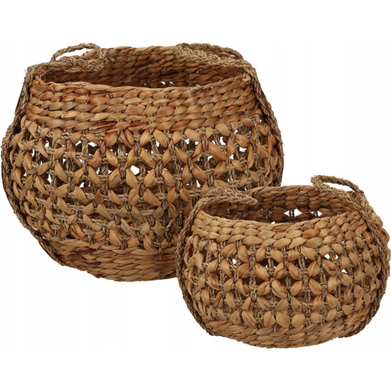 Home Styling Collection Plecione kosze z trawy morskiej, naturalne, 2 sztuki