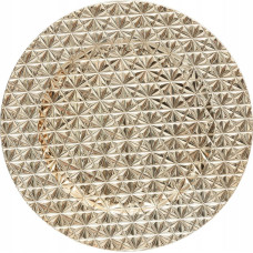 Atmosphera Podkładka pod talerz w geometryczny wz&oacute;r, złota, &Oslash; 33 cm