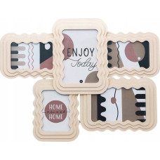 Atmosphera Ramka Atmosphera Multirama na 5 zdjęć KELLY ramka falbanka, 51 x 40 cm