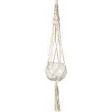 Boltze Szklana doniczka na kwiaty, dekoracja z makramy MAKRAMEE, 83 cm