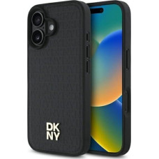 Dkny DKNY DKHMP16SPSHRPSK iPhone 16 6.1"       hardcase czarny/black Repeat Pattern Stack Logo MagSafe