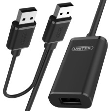 Unitek USB cable Unitek USB-A - USB-A 10 m Black (Y-278)