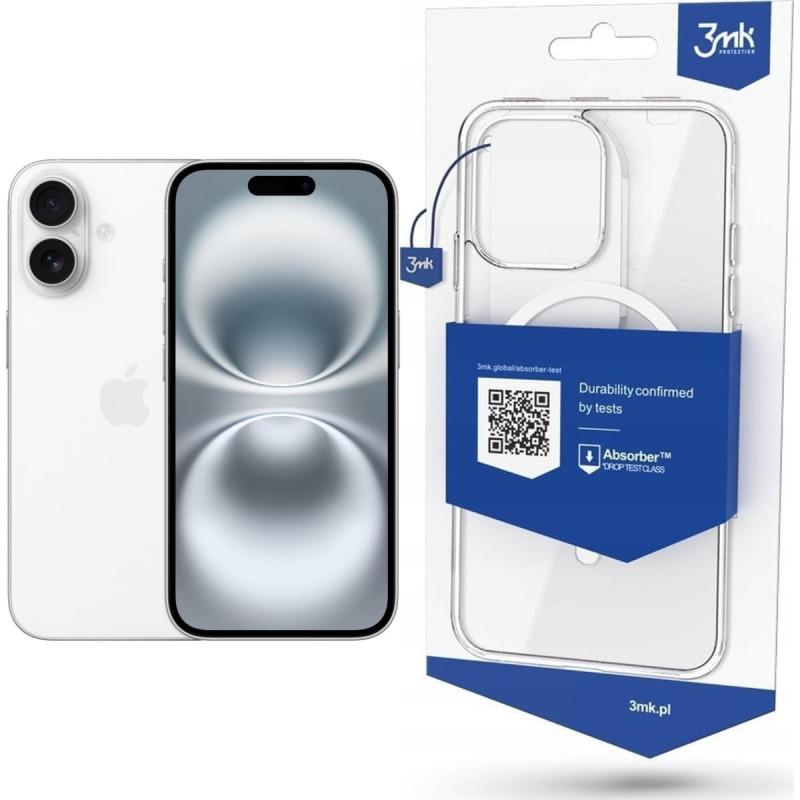 Apple Smartfon Apple iPhone 16 128GB White (MYE93) + Etui MagCase