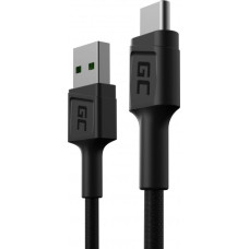 Green Cell USB cable Green Cell USB-A - USB-C 0.3 m Black (KABGC25)