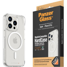 Panzerglass &reg; HardCase Transparent w. White MagSafe & D3O&reg; iPhone 15 Pro mobilo telefonu apvalks 15,5 cm (6.1") Aploksne Caurspīdīgs