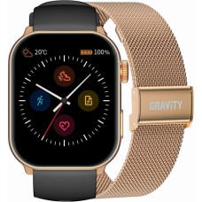 Gravity Smartwatch Damski GRAVITY GT28-5 Pasek + Bransoleta Różowe złoto Czarny