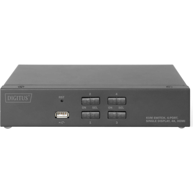 Digitus Desktop HDMI KVM Switch 4-Port, KVM Switch black