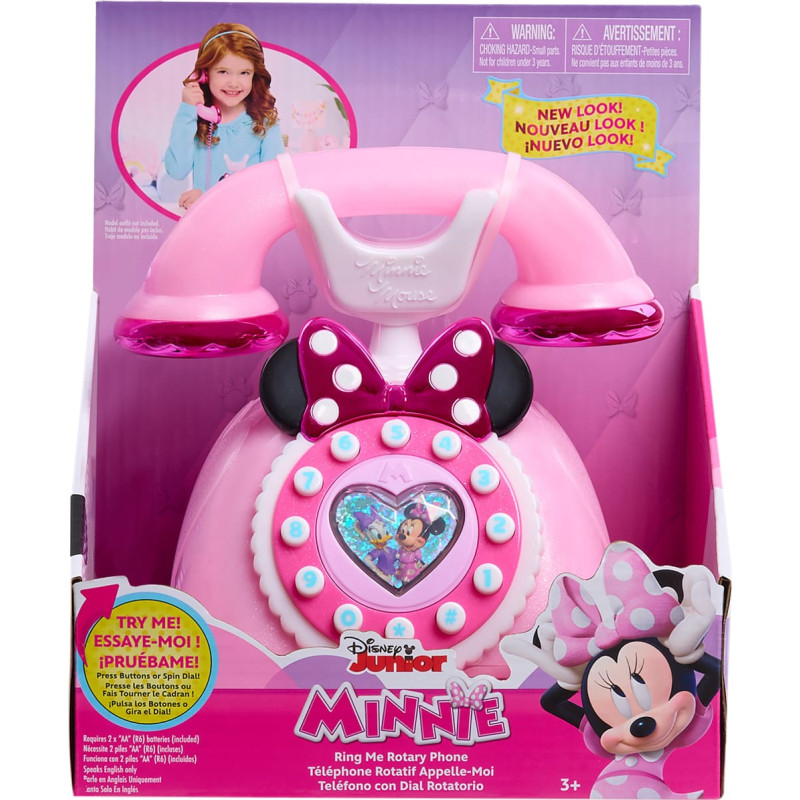 Just Play Disney Junior Minnie Mouse Phone with Light and Sound Effects, Role Play