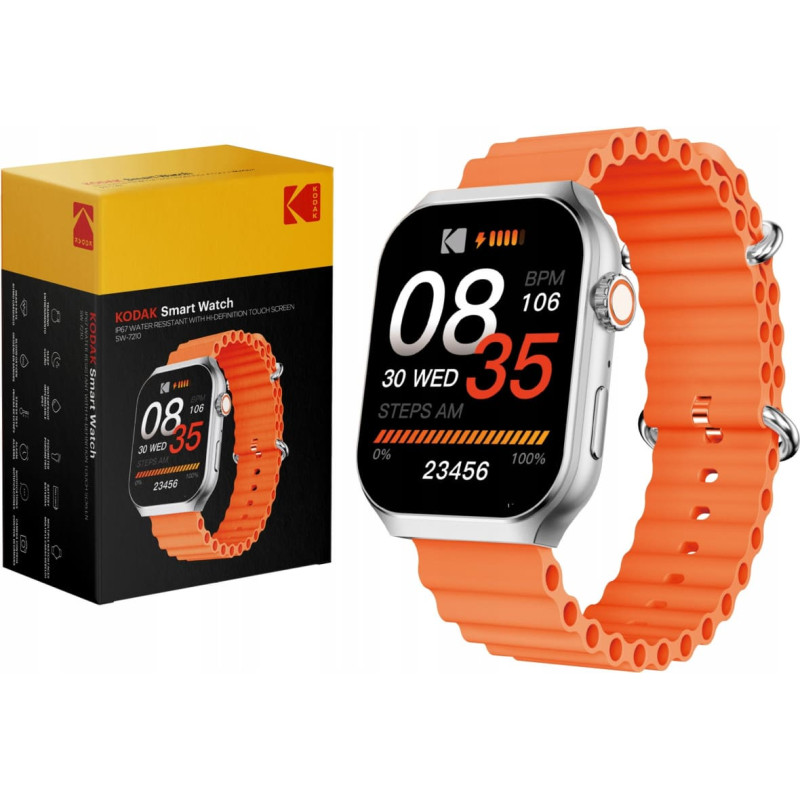 Kodak Zegarek Smartwatch Kodak Ip67 Gps Tętno Saturacja 10 Dni Czuwania / Sw-7210
