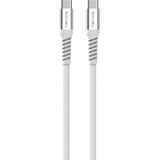 Nevox USB 2.0 cable, USB-C male > USB-C male 48V / 5A (white, 1 meter, PD 3.1, charging with up to 240 watts, magnetically retractable)