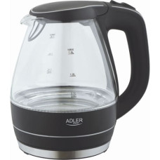 Adler Kettle | Adler | Kettle | AD 1224 | Standard | 2000 W | 1.5 L | Glass | 360&deg; rotational base | Black
