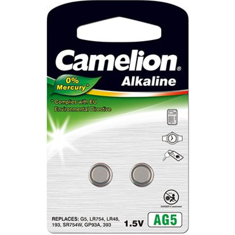 Camelion | AG5/LR48/LR754/393 | Alkaline Buttoncell | 2 pc(s)