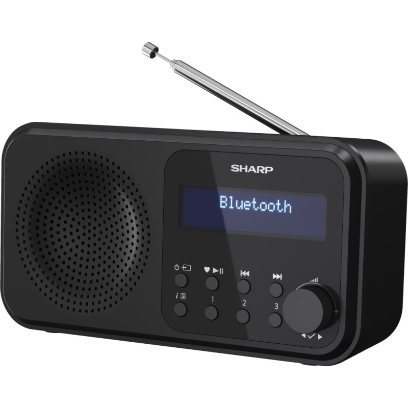 Sharp DR-P420(BK) Tokyo Portable Digital Radio, FM/DAB/DAB+, Bluetooth 5.0, USB or Battery Powered, Midnight Black | Sharp | Tokyo Portable Digital Radio | DR-P420(BK) | Bluetooth | Midnight Black
